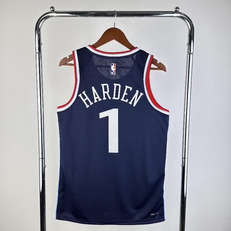 Los Angeles Clippers 24/25 Dark Blue Basketball Jersey (Hot Press)