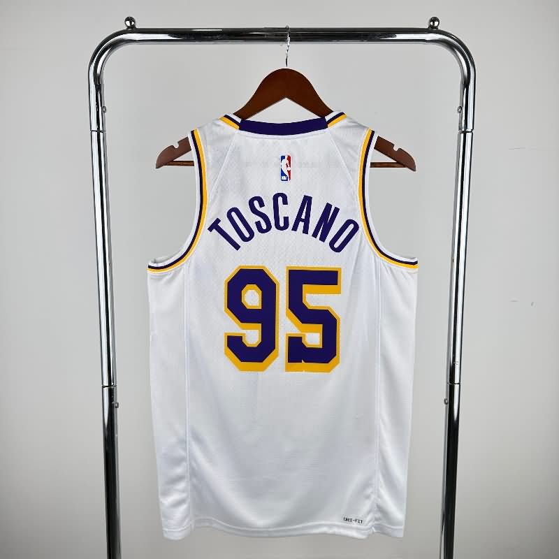 Los Angeles Lakers 22/23 White Basketball Jersey (Hot Press)