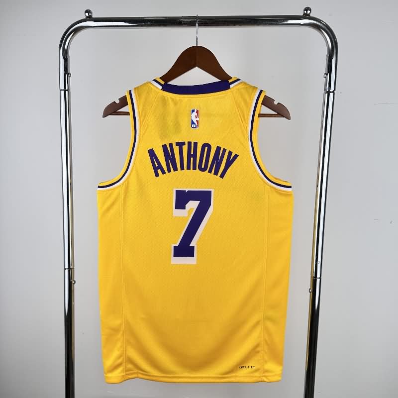 Los Angeles Lakers 22/23 Yellow Basketball Jersey (Hot Press)