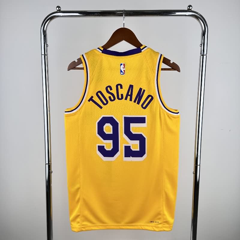 Los Angeles Lakers 22/23 Yellow Basketball Jersey (Hot Press)