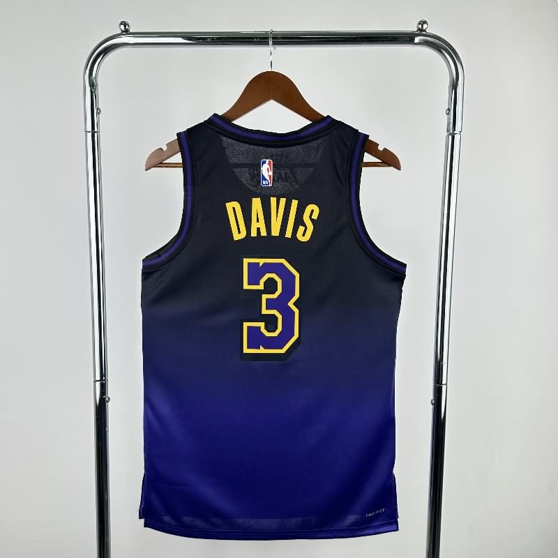 Los Angeles Lakers 24/25 Purple City Basketball Jersey (Hot Press)