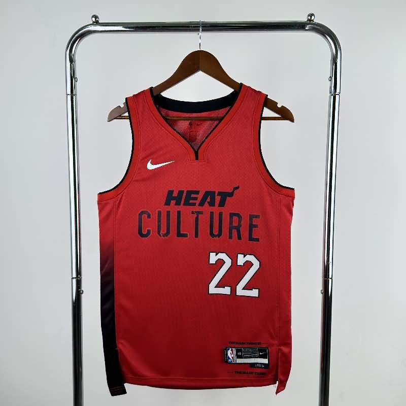 Miami Heat 24/25 Red City Basketball Jersey (Hot Press)