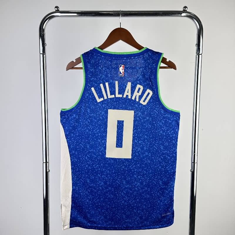 Milwaukee Bucks 23/24 Blue City Basketball Jersey (Hot Press)