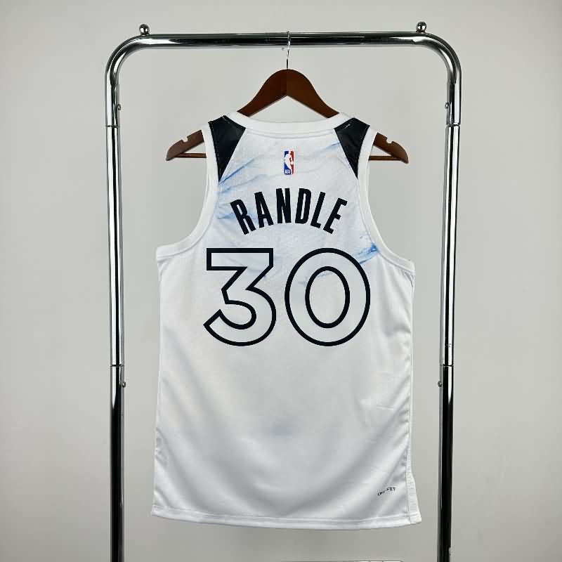 Minnesota Timberwolves 24/25 White City Basketball Jersey (Hot Press)