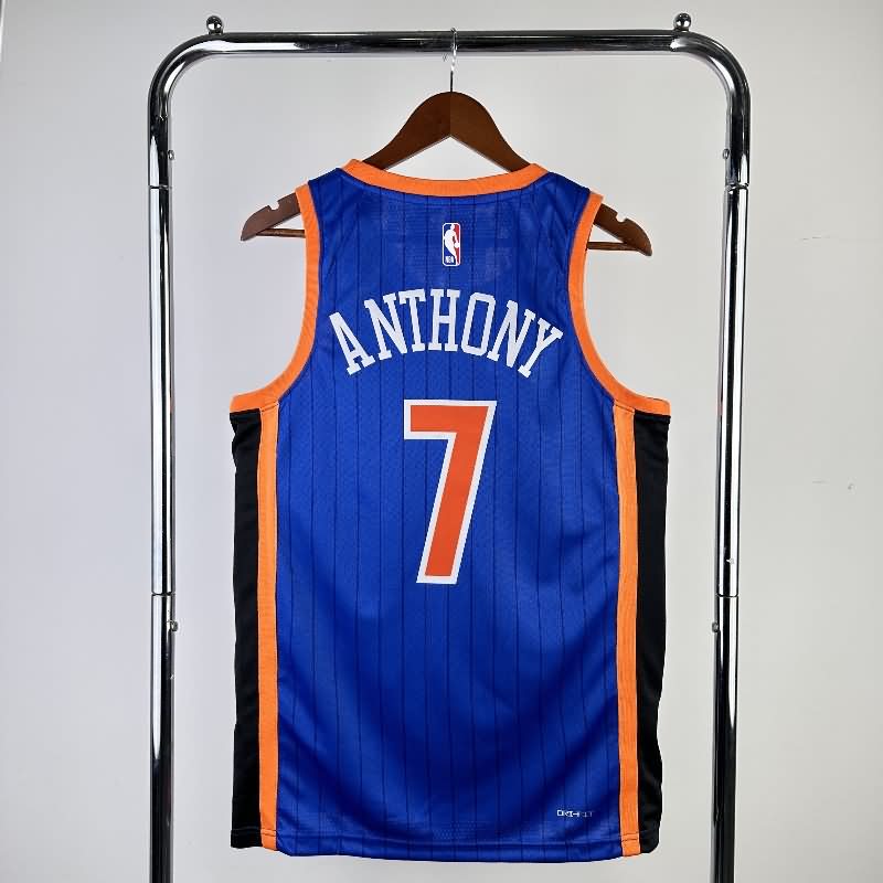 New York Knicks 23/24 Blue Basketball Jersey (Hot Press)