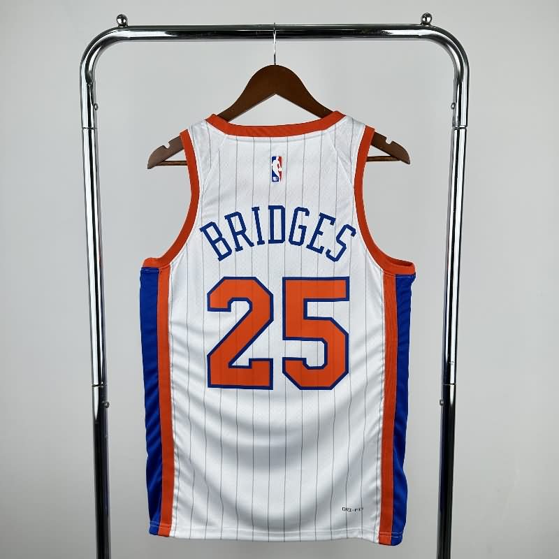 New York Knicks 24/25 White City Basketball Jersey (Hot Press)