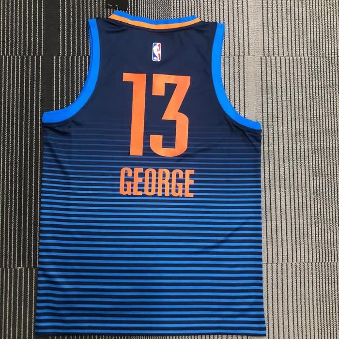 Oklahoma City Thunder Dark Blue Basketball Jersey (Hot Press)