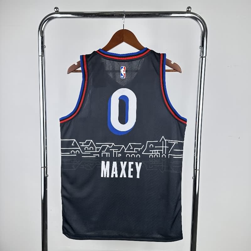 Philadelphia 76ers 20/21 Black Basketball Jersey (Hot Press)