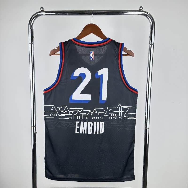 Philadelphia 76ers 20/21 Black Basketball Jersey (Hot Press)