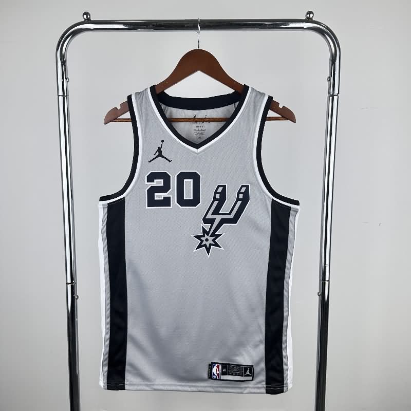 San Antonio Spurs 20/21 Grey AJ Basketball Jersey (Hot Press)