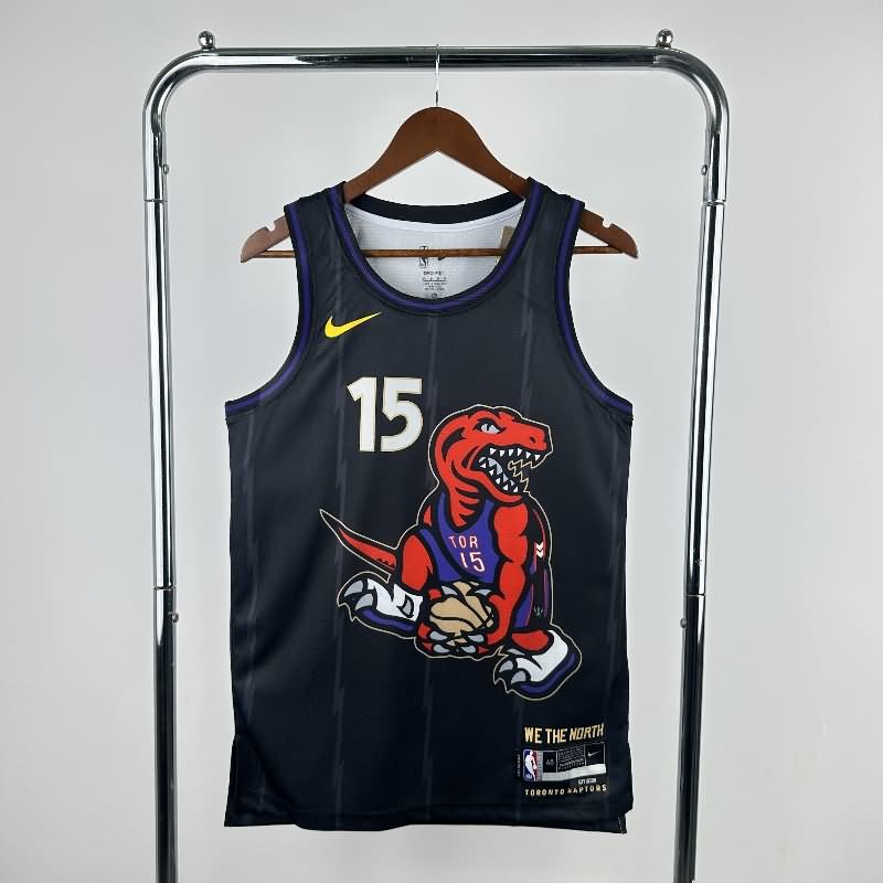 Toronto Raptors 24/25 Black City Basketball Jersey (Hot Press)