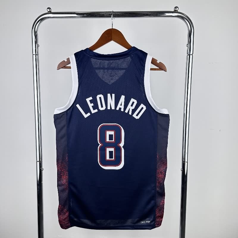 USA 2024 Dark Blue Basketball Jersey (Hot Press)