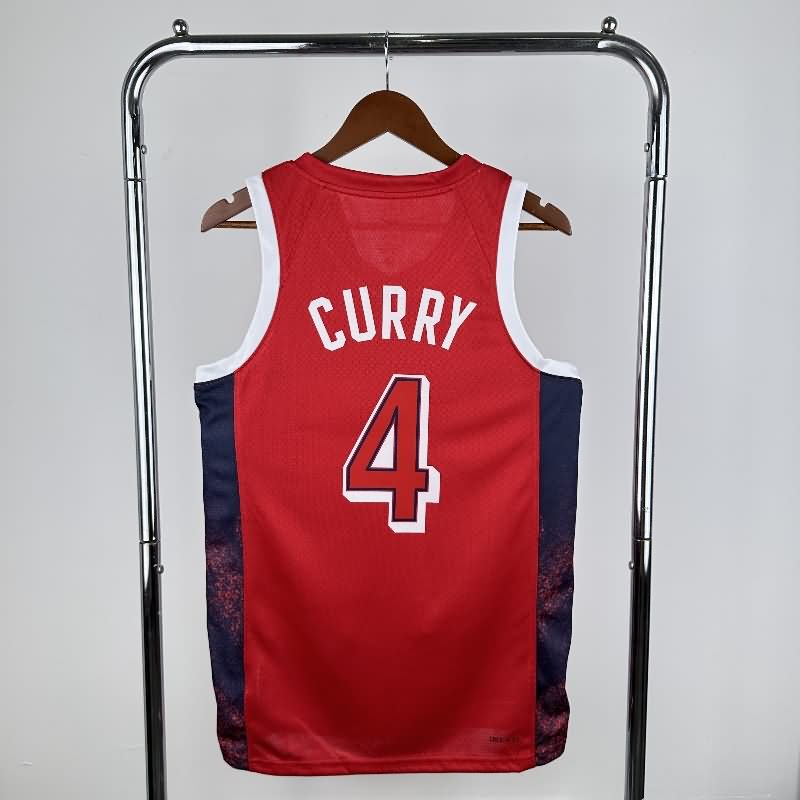 USA 2024 Red Basketball Jersey (Hot Press)