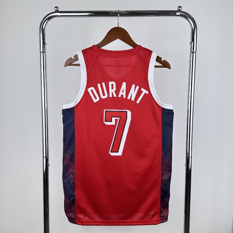 USA 2024 Red Basketball Jersey (Hot Press)