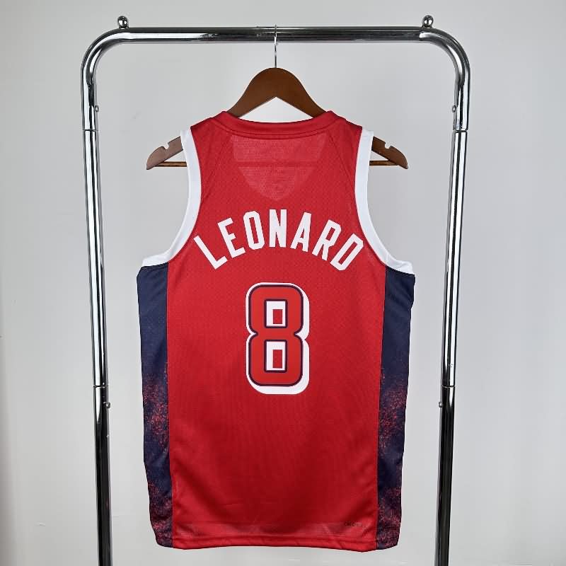 USA 2024 Red Basketball Jersey (Hot Press)