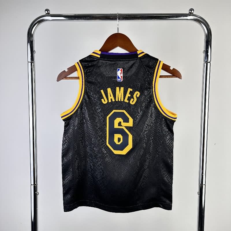 Los Angeles Lakers 2020 Black City Youth NBA Jersey (Hot Press)