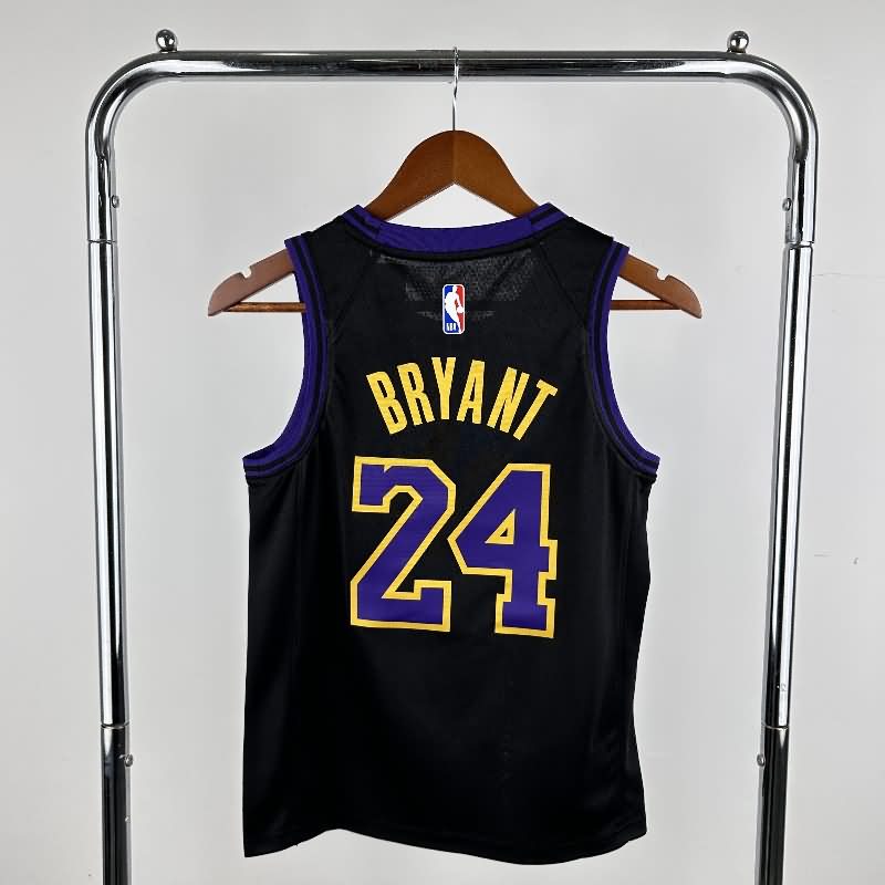 Los Angeles Lakers 23/24 Black City Youth NBA Jersey (Hot Press)