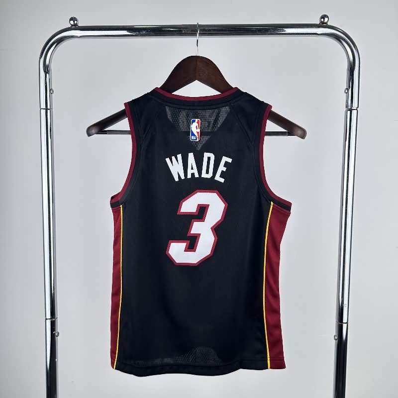 Miami Heat Black Black Youth NBA Jersey (Hot Press)