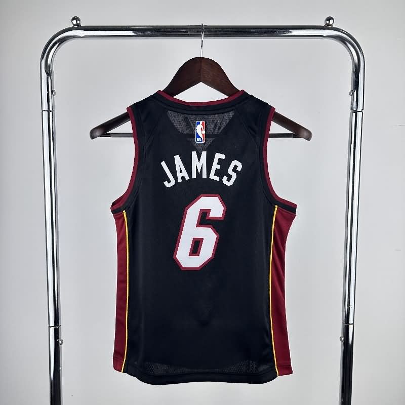 Miami Heat Black Black Youth NBA Jersey (Hot Press)