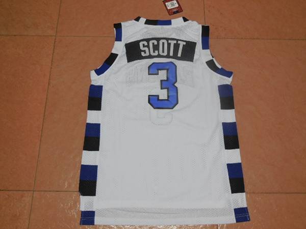 Movie White #3 SCOTT Basketball Jersey (Stitched)