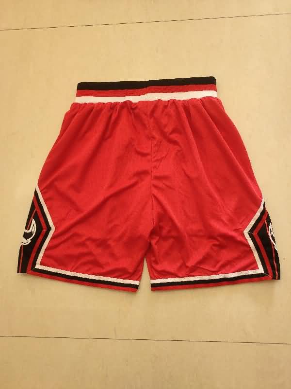 Chicago Bulls Red Basketball Shorts 02