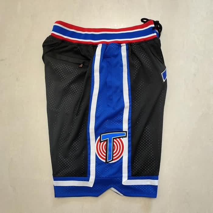 Movie Space Jam Just Don #1 Black Basketball Shorts