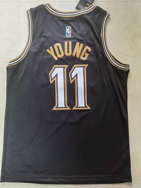 Atlanta Hawks 20/21 Black #11 YOUNG City Basketball Jersey (Stitched)