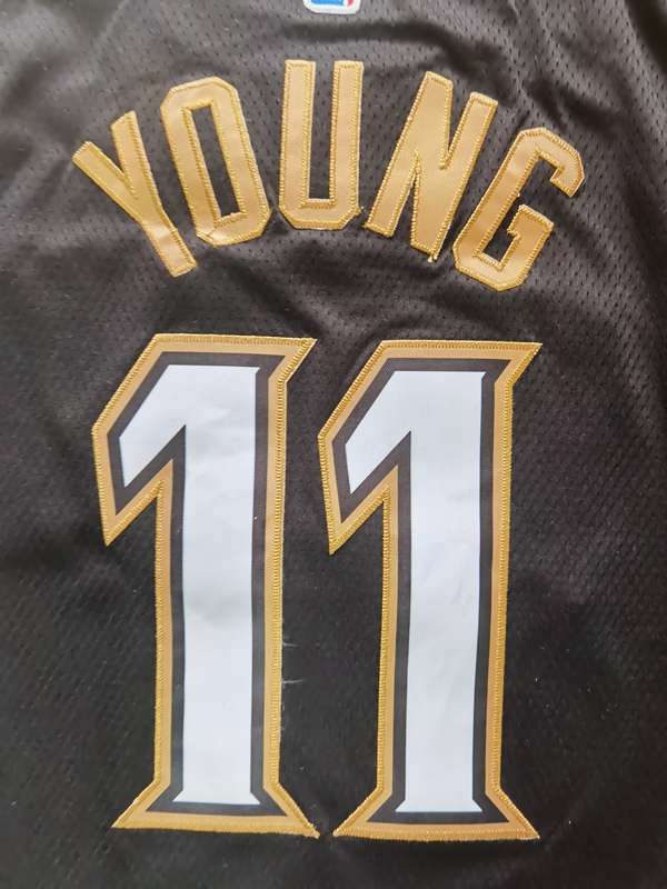 Atlanta Hawks 20/21 Black #11 YOUNG City Basketball Jersey (Stitched)