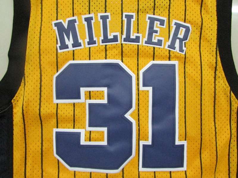 Indiana Pacers Yellow #31 MILLER Classics Basketball Jersey (Stitched)