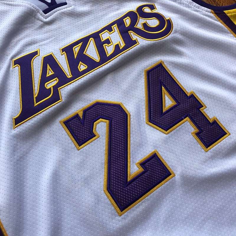 Los Angeles Lakers 2009/10 White #24 BRYANT Finals Classics Basketball Jersey (Closely Stitched)