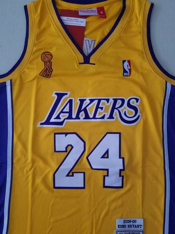 Los Angeles Lakers 2009 Yellow #24 BRYANT Champion Classics Basketball Jersey (Stitched)