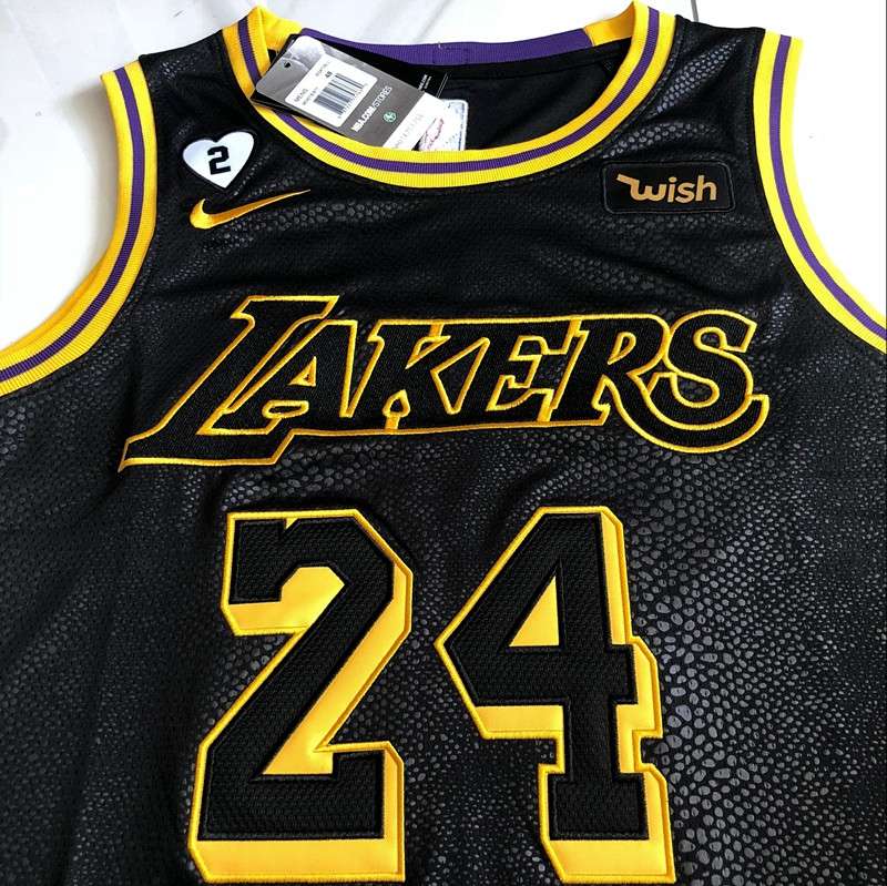 Los Angeles Lakers 2020 Black #24 BRYANT City Basketball Jersey 02 (Closely Stitched)