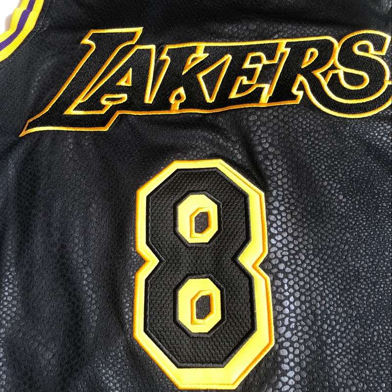 Los Angeles Lakers 2020 Black #8 And #24 BRYANT City Basketball Jersey (Closely Stitched)