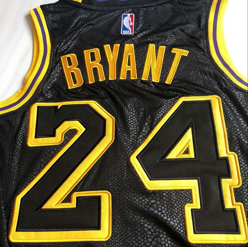 Los Angeles Lakers 2020 Black #8 And #24 BRYANT City Basketball Jersey (Closely Stitched)