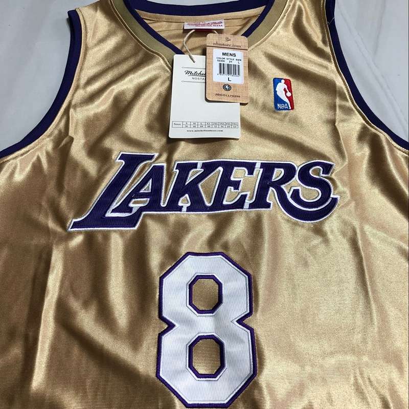 Los Angeles Lakers 2020 Gold #8 BRYANT Classics Basketball Jersey (Closely Stitched)