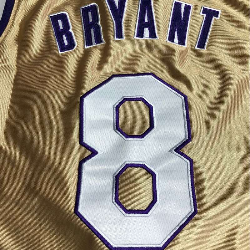 Los Angeles Lakers 2020 Gold #8 BRYANT Classics Basketball Jersey (Closely Stitched)