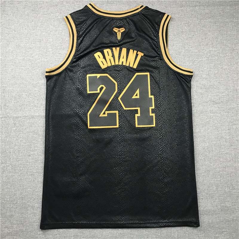 Los Angeles Lakers 2020 Black Gold #24 BRYANT Basketball Jersey 02 (Stitched)