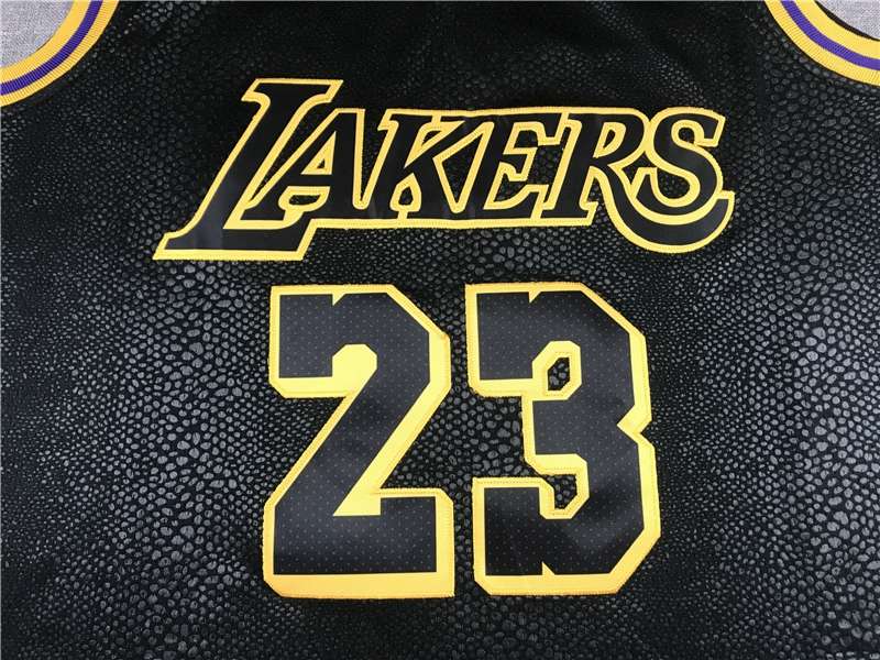 Los Angeles Lakers 2020 Black #23 JAMES City Basketball Jersey 02 (Stitched)