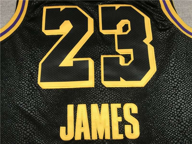 Los Angeles Lakers 2020 Black #23 JAMES City Basketball Jersey 02 (Stitched)