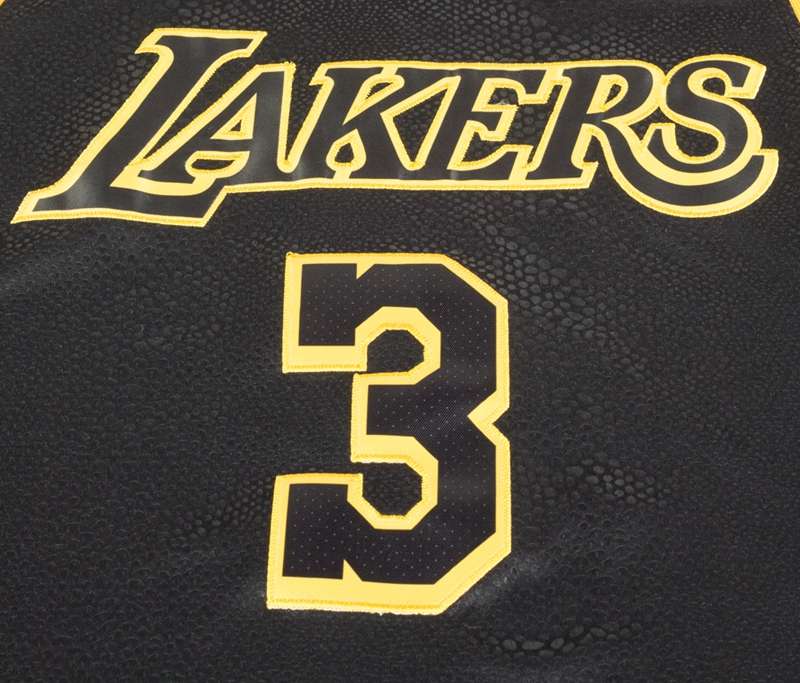 Los Angeles Lakers 2020 Black #3 DAVIS City Basketball Jersey (Stitched)