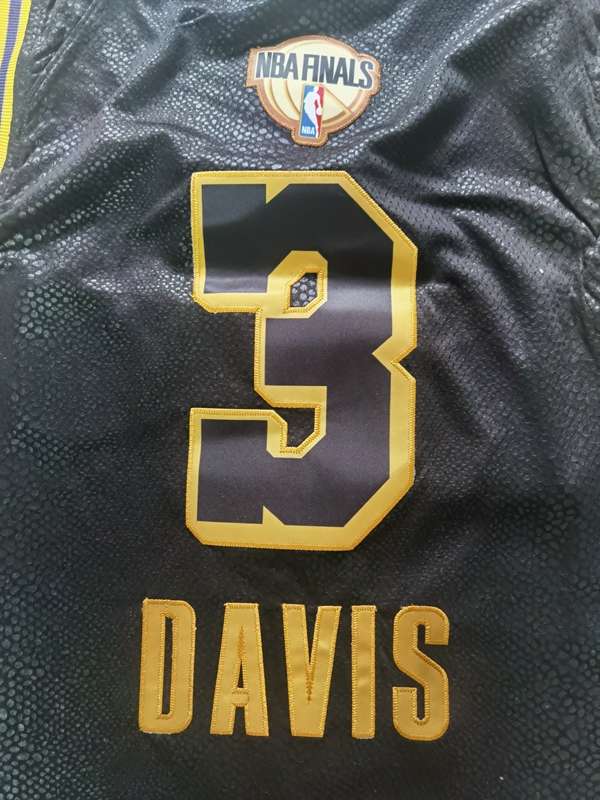 Los Angeles Lakers 2020 Black #3 DAVIS Finals City Basketball Jersey (Stitched)