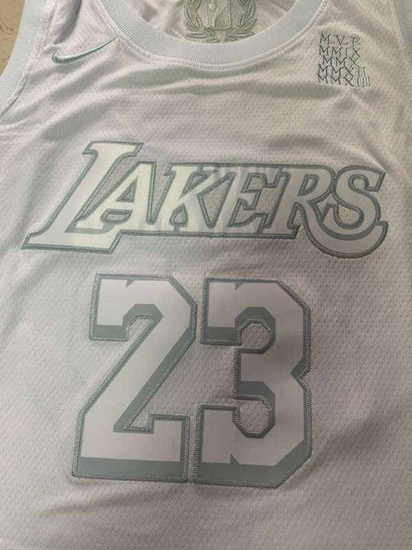 Los Angeles Lakers 2020 White #23 JAMES MVP Basketball Jersey (Stitched)