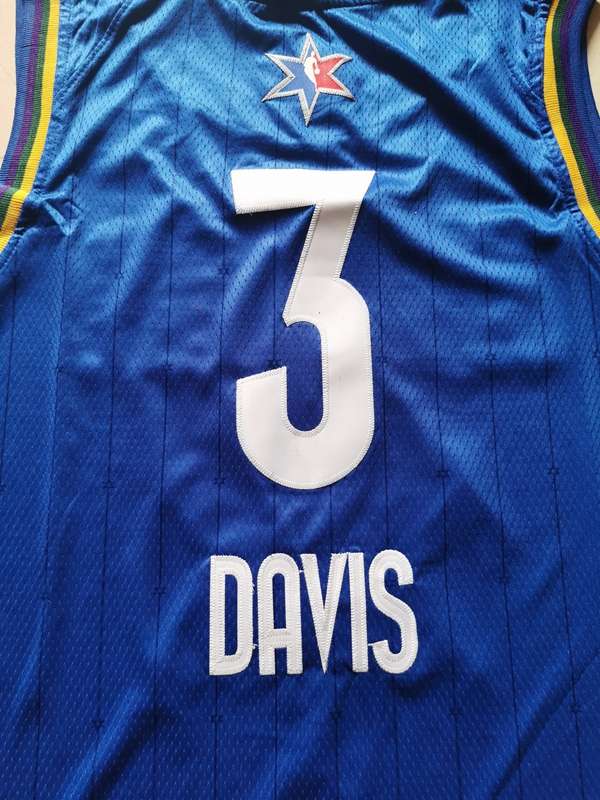 Los Angeles Lakers 2020 Blue #3 DAVIS ALL-STAR Basketball Jersey (Stitched)