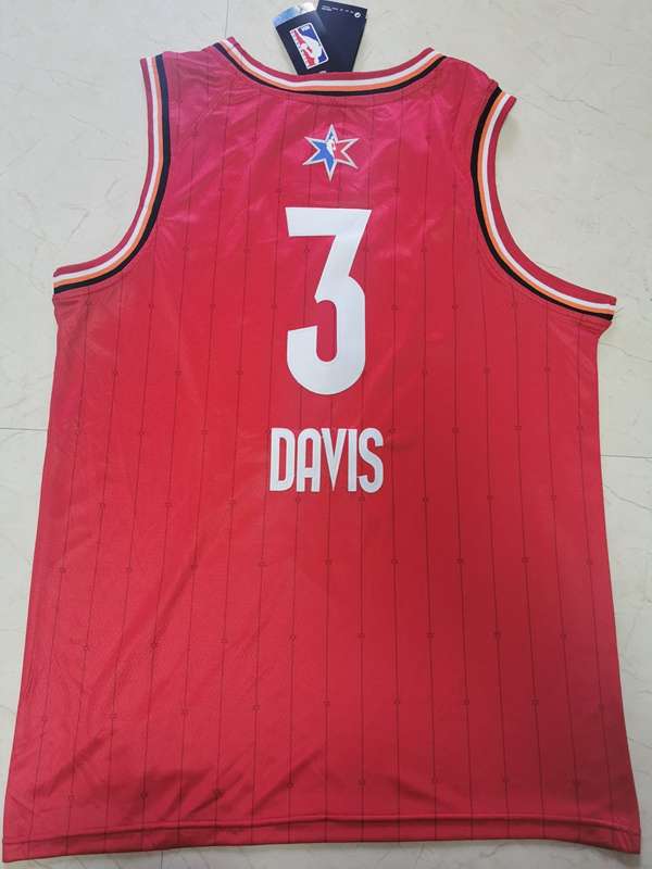 Los Angeles Lakers 2020 Red #3 DAVIS ALL-STAR Basketball Jersey (Stitched)