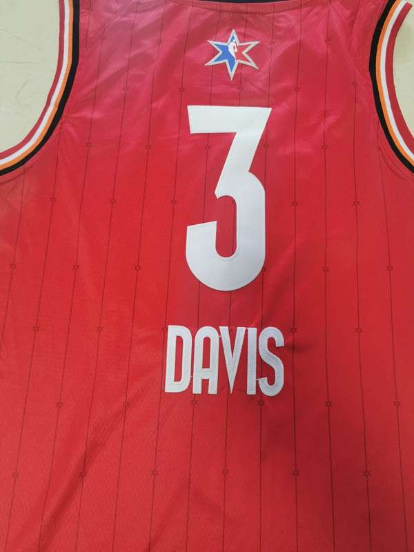 Los Angeles Lakers 2020 Red #3 DAVIS ALL-STAR Basketball Jersey (Stitched)