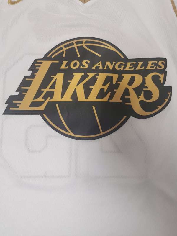 Los Angeles Lakers 2020 White Gold #23 JAMES Basketball Jersey (Stitched)