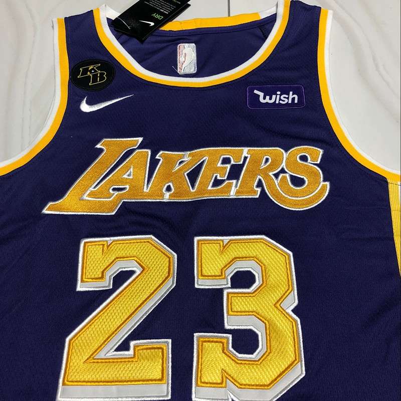 Los Angeles Lakers Purple #23 JAMES Basketball Jersey (Closely Stitched)