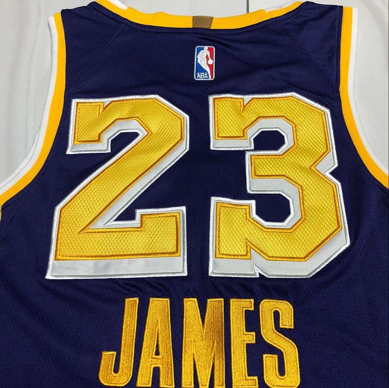 Los Angeles Lakers Purple #23 JAMES Basketball Jersey (Closely Stitched)