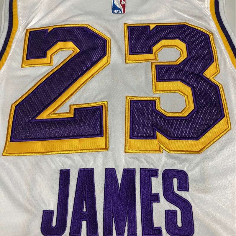 Los Angeles Lakers White #23 JAMES Basketball Jersey (Closely Stitched)