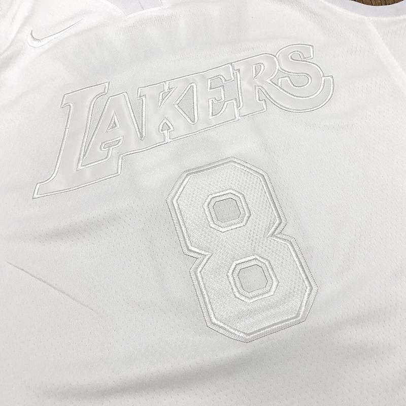 Los Angeles Lakers White #8 BRYANT Basketball Jersey (Closely Stitched)